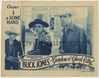 8d503 GORDON OF GHOST CITY chapter 1 LC 1933 c/u of Buck Jones & scared Madge Bellamy, A Lone Hand!