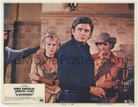 8d517 GUNFIGHT LC #5 1971 great close up of cowboy Johnny Cash & worried Karen Black!