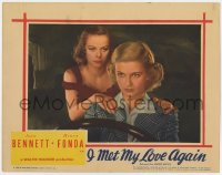 8d563 I MET MY LOVE AGAIN LC 1938 Louise Platt rubs Joan Bennett's shoulders as she drives!