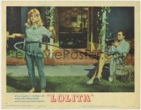 8d639 LOLITA LC #7 1962 Stanley Kubrick, James Mason watches sexy Sue Lyon playing with hula hoop!