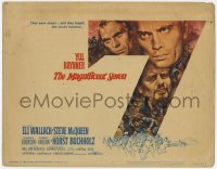 8d107 MAGNIFICENT SEVEN TC 1960 Yul Brynner, Steve McQueen, John Sturges' 7 Samurai western!