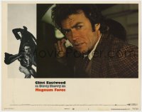 8d664 MAGNUM FORCE LC #7 1973 super c/u of Clint Eastwood as toughest cop Dirty Harry w/ bullhorn!
