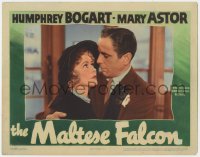 8d666 MALTESE FALCON LC 1941 c/u of Humphrey Bogart embracing pretty Gladys George, John Huston!