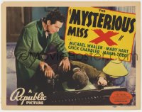 8d123 MYSTERIOUS MISS X TC 1939 Michael Whalen holding gun & standing over dead guy!