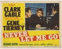 8d716 NEVER LET ME GO LC #6 1953 Clark Gable writes down messages he hears on the radio!