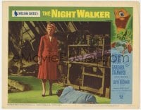 8d721 NIGHT WALKER LC #4 1965 Barbara Stanwyck standing in laboratory by dead body!