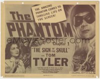 8d139 PHANTOM chapter 1 TC 1943 Tom Tyler close up & with gun, both in costume, incredibly rare!