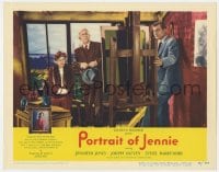 8d760 PORTRAIT OF JENNIE LC #3 1949 Joseph Cotten shows painting to Ethel Barrymore & Kellaway!