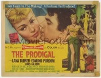 8d141 PRODIGAL TC 1955 full-length sexy Biblical Lana Turner & c/u with Edmond Purdom!