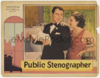 8d772 PUBLIC STENOGRAPHER LC 1934 William Collier Jr. in tuxedo smiling at pretty Lola Lane!