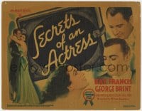8d154 SECRETS OF AN ACTRESS TC 1938 sexy Kay Francis, George Brent & Ian Hunter in love triangle!