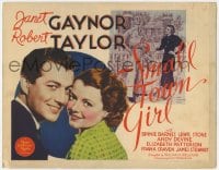 8d160 SMALL TOWN GIRL TC 1936 romantic c/u of Robert Taylor & pretty Janet Gaynor, rare!