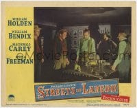 8d863 STREETS OF LAREDO LC #4 1949 William Holden, William Bendix & Macdonald Carey around table!