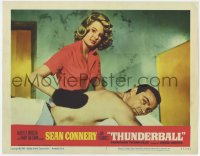 8d897 THUNDERBALL LC #3 1965 Sean Connery as James Bond gets a rubdown from sexy Molly Peters!