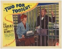 8d928 TWO FOR TONIGHT LC 1935 Bing Crosby dictating to Joan Bennett sitting outside his jail cell!