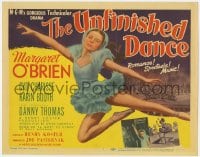 8d182 UNFINISHED DANCE TC 1947 great image of pretty young ballerina Margaret O'Brien!