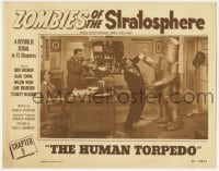 8d997 ZOMBIES OF THE STRATOSPHERE chapter 9 LC 1952 Judd Holdren aims gun at robot attacking guy!