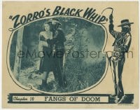 8d999 ZORRO'S BLACK WHIP chapter 10 LC 1944 masked Linda Stirling in costume, Fangs of Doom!