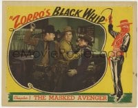 8d998 ZORRO'S BLACK WHIP chapter 1 LC 1944 art of Linda Stirling as female Masked Avenger, color!