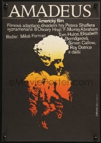 8f222 AMADEUS Czech 11x16 1984 Milos Foreman, Mozart biography, winner of 8 Academy Awards!