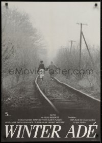 8f464 AFTER WINTER COMES SPRING East German 23x32 1989 Helke Misselwitz's Winter Ade, train tracks!