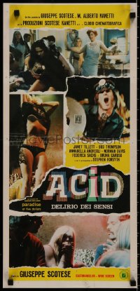 8f618 ACID Italian locandina 1968 great images of crazed LSD drug users at wild parties!