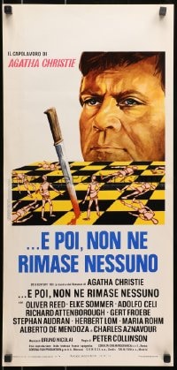 8f623 AND THEN THERE WERE NONE Italian locandina 1975 Oliver Reed, Elke Sommer, great art by Avelli!