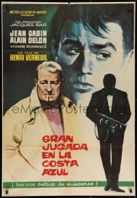 8f096 ANY NUMBER CAN WIN Spanish 1963 Jean Gabin, Alain Delon, Henri Verneuil, different art!