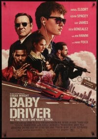 8f044 BABY DRIVER Swiss 2017 Ansel Elgort in the title role, Foxx, artwork by Rory Kurtz!