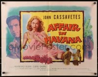 8g458 AFFAIR IN HAVANA style B 1/2sh R1957 John Cassavetes, art of Shane in swimsuit with towel!