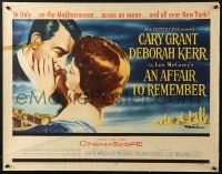 8g459 AFFAIR TO REMEMBER 1/2sh 1957 art of Cary Grant about to kiss Deborah Kerr, Leo McCarey!