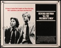 8g464 ALL THE PRESIDENT'S MEN 1/2sh 1976 Dustin Hoffman & Robert Redford as Woodward & Bernstein!