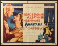 8g470 ANASTASIA 1/2sh 1956 great romantic close up of Ingrid Bergman & Yul Brynner!