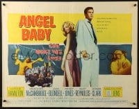 8g471 ANGEL BABY 1/2sh 1961 full-length George Hamilton standing with sexiest Salome Jens!