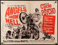 8g472 ANGELS FROM HELL 1/2sh 1968 AIP, image of motorcycle-psycho biker, he's a cycle psycho!