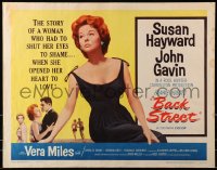 8g481 BACK STREET 1/2sh 1961 sexy Susan Hayward, Gavin, Vera Miles, she shut her eyes to shame!