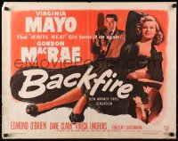 8g482 BACKFIRE 1/2sh 1950 full-length sexy double-crossing Virginia Mayo seduces Gordon MacRae!