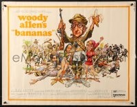 8g487 BANANAS 1/2sh 1971 great artwork of Woody Allen by E.C. Comics artist Jack Davis!
