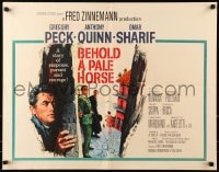 8g496 BEHOLD A PALE HORSE 1/2sh 1964 Gregory Peck, Anthony Quinn, cool Terpning artwork!