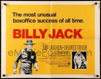 8g516 BILLY JACK 1/2sh R1973 Tom Laughlin, Delores Taylor, most unusual boxoffice success ever!