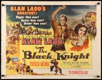 8g519 BLACK KNIGHT style B 1/2sh 1954 Alan Ladd's biggest adventure, sexy Patricia Medina!