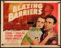 8g522 BLAZING BARRIERS 1/2sh 1937 pretty Florine McKinney, Frank Coghlan & Edward Arnold!