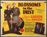 8g529 BLOSSOMS IN THE DUST 1/2sh 1941 wonderful romantic images of Greer Garson & Walter Pidgeon!