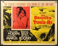 8g536 BRIDGES AT TOKO-RI style B 1/2sh R1959 Grace Kelly, William Holden, Korean War, by James Michener!