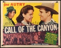 8g543 CALL OF THE CANYON style A 1/2sh 1942 art of Gene Autry, Ruth Terry & The Sons of the Pioneers!