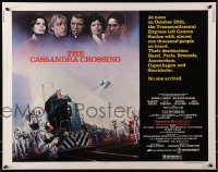 8g551 CASSANDRA CROSSING 1/2sh 1977 Sophia Loren, Richard Harris, cool quarantined train artwork!
