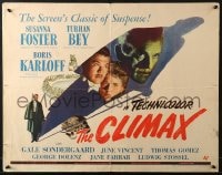 8g560 CLIMAX 1/2sh 1944 Boris Karloff, Turhan Bey, Susanna Foster, cool shadow design, rare!