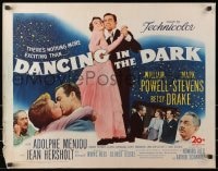 8g576 DANCING IN THE DARK 1/2sh 1949 William Powell, Betsy Drake, Mark Stevens, wonderful art!