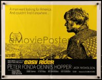 8g609 EASY RIDER 1/2sh 1969 Peter Fonda, Nicholson, biker classic directed by Dennis Hopper!