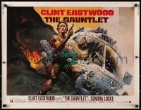 8g653 GAUNTLET 1/2sh 1977 great art of Clint Eastwood & Sondra Locke by Frank Frazetta!